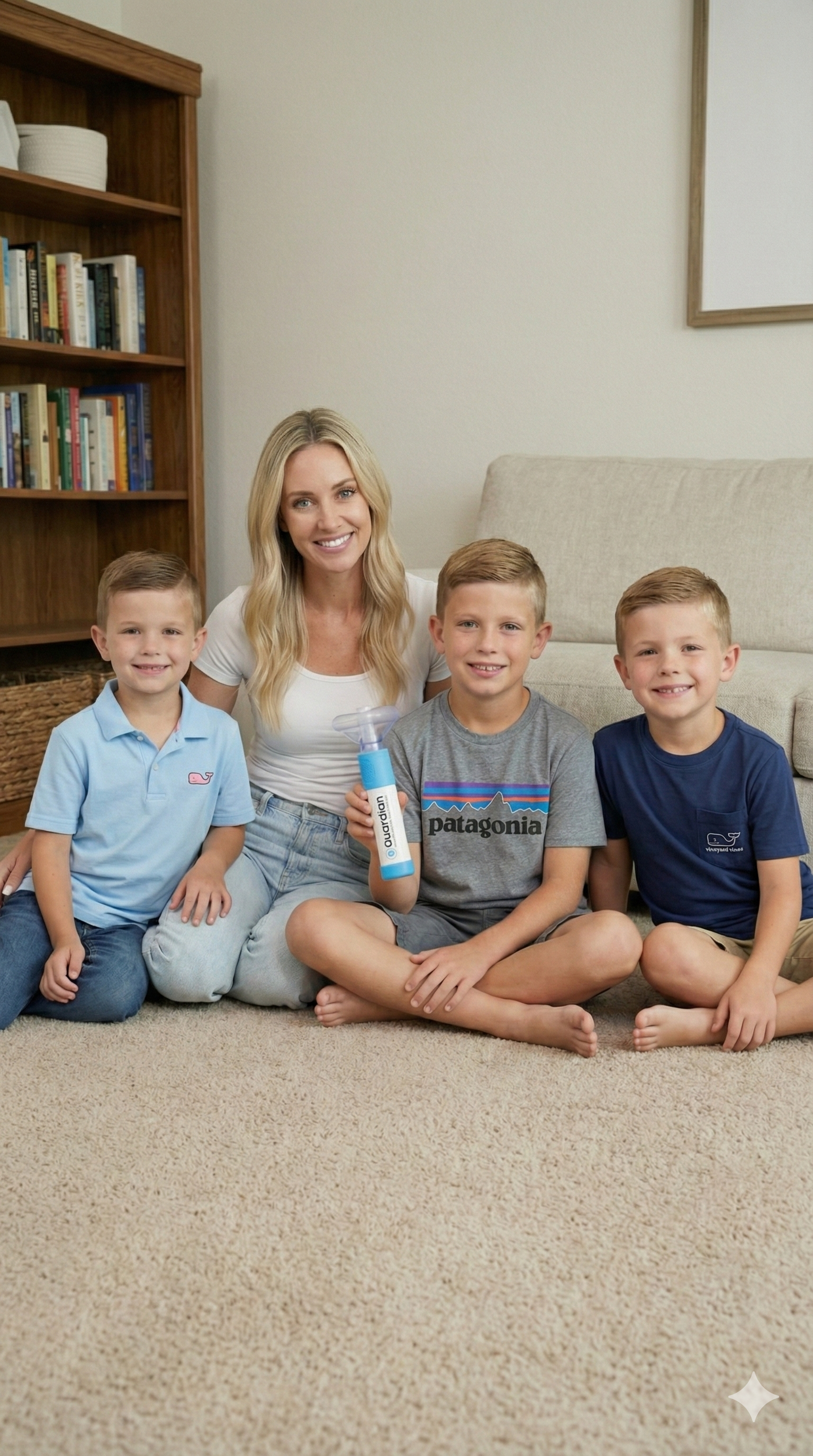 Patricia and three sons protected by Guardian