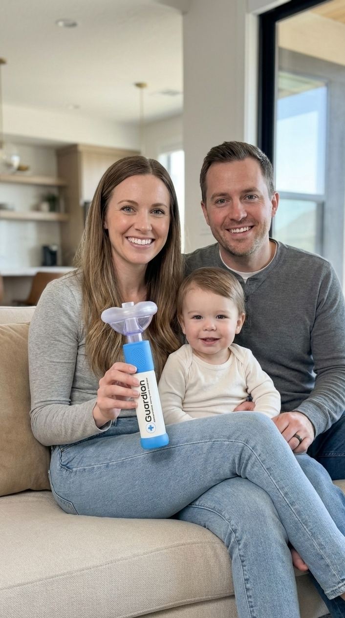 Sarah and daughter protected by Guardian